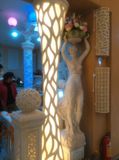 Garden Decoration Sandstone Sculpture LED Lighting Column for Building