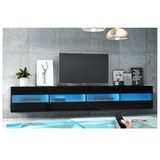 High Gloss UV Board Door LED TV Stand Unit Furniture