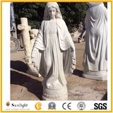 Skilled Workers Carved White Marble Religion Sculpture Virgin Mary Statue