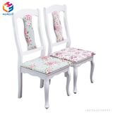 White Velvet Gold Trim Mnicure Table with Customer Chair