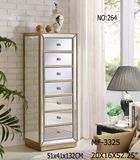 Hot Sell 7 Drawers Antique Silver Night Stand Cabinet