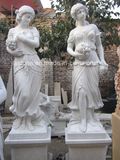 Marble Pure White Seasons Statues