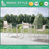 Outdoor Textile Bar Set Garden Bar Stool with Poly Wood Coffee Sling Bar Table Aluminum Bar Set