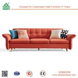 American Style Home Furniture Fabric Chesterfield 3 Seat Sofa Set