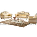 Antique Leather Sofa with Cabinets for Living Room Furniture