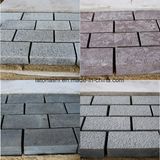 Grey/Red/Black Granite Cobblestone with Bush Hammered Finish for Path/Garden/Driveway