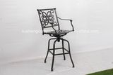 Luxtury Outdoor High Quality Cast Aluminum Patio Furniture Azusa Bar Stool