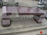 Red Granite Popular Stone Furniture Granite Bench for Garden