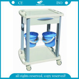 AG-CT001b3 with Two Buckets ABS Hospital Therapy Trolley