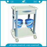 AG-CT001b3 with Two Buckets ABS Hospital Therapy Trolley