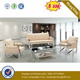 New Design Classic Office Leather Sofa with Stainless Frame (HX-CS070)