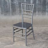 Cheap Modern Outdoor Party Event Wedding Silver Resin Metal Chiavari Chair