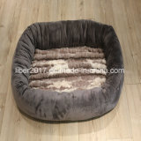 Grey Warm Soft Pet Dog Cat Sofa Bed with Mattress