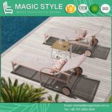 Outdoor Kd Sling Sun Lounge Garden Textile Lounge Deck Chaise Lounge Aluminum Sun Lounge