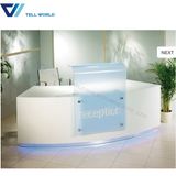Modern Design Service Checkout Counter White Salon Reception Ist Desk White Front Office Counter Desk