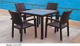Outdoor Restaurant Rattan Furniture Set (LH-5185)