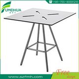 Custom Rectangle Light Grey Phenolic Table for Coffee Shop