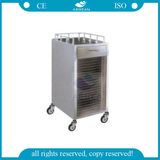 AG-Ss027 with One Lockable Drawer Stainless Steel Frame Hospital Trolley