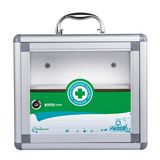 Portable Handle Metal First Aid Cabinet with Glass Door