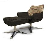 European Hotel Type Cheap Leisure Chair with Ottoman for Footrest