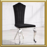 Modern Luxury Reception Furniture Stainless Steel Wedding Dining Upholstered Back Chair