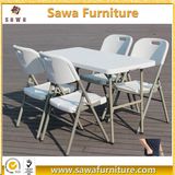 White HDPE Outdoor Rectanglar Plastic Folding Table