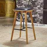Leisure Ash Solid Wood Bar Stool with PU Leather Upholstery (SP-HBC248)