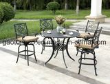 New Design Cast Aluminum Brown Outdoor Bistro Bar Set