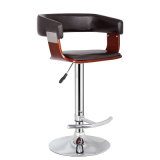 Restaurant Dining Coffee Furniture Swivel Wooden Bar Stools Chair (FS-WB953)