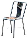 Industrial Stainless Steel Dining Restaurant Coffee T4 Wooden Tolix Chair