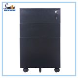 Steel Vertical 3 Drawer Movable File Cabinet