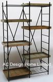 6 Tier Antique Vintage Decoration Wooden/Metal Showroom Display Shelf