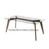 Wooden Frame Tempering Glass Coffee Table