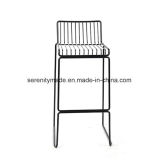 Industrial Style Restaurant Use Stackable Black Steel Wire High Bar Stools
