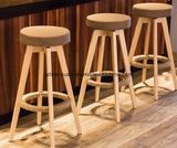 Nordic Solid Wood Bar Chair Fashion Rotating Bar Chair Contracted High Bar Stools Household Stool Chair (M-X3398)