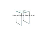 10mm Tempering Clear Glass Stainless Steel Table