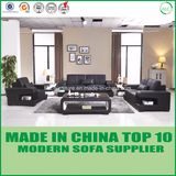 Modern Living Room Furniture Set Leather Sectional Wooden Sofa