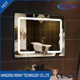 Sliver Makeup LED Bathroom Smart Mirror, Illuminated Beveled Wall Mirror, Dressing Glass Light Mirror