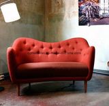 Contracted Solid Wood Small Family Nordic Furniture, Cloth Art Sofa Gannet Double Sofa Creative a Beanbag Chair (M-X3504)
