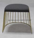 Dining Restaurant Stackable Gold Gray Wire Dining Bar Stools