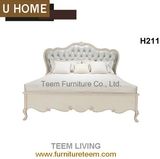 Classic Romantic King Size Bed for Bedroom with Beech Wood