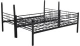 Twin Over Full Metal Bunk Bed in White /Sliver