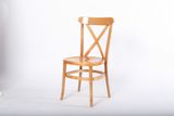 Antique Beach Wood Cross Back Chair, Tuscan Chairs