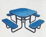 46-Inch Octagonal Metal Picnic Table