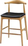 Solid Wood Sushi Bar High Leg Stool Chair Wide Seat (FOH-BCA76)