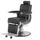 Salon Barber Chair with Stainless Steel Armrest and Aluminum Pedal