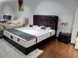 Bedroom Furniture European Style Half Leather Soft Bed (SBT-34)