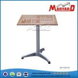 Outdoor Garden Wooden Teak Table with Alminum Frame.