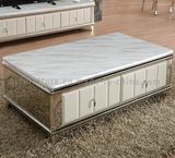 2016 Newest Modern Wooden Frame Glass Coffee Table