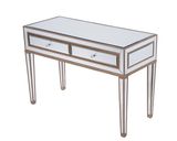 Wood Slide Console Table with Antique Gold Painted Wood Frame